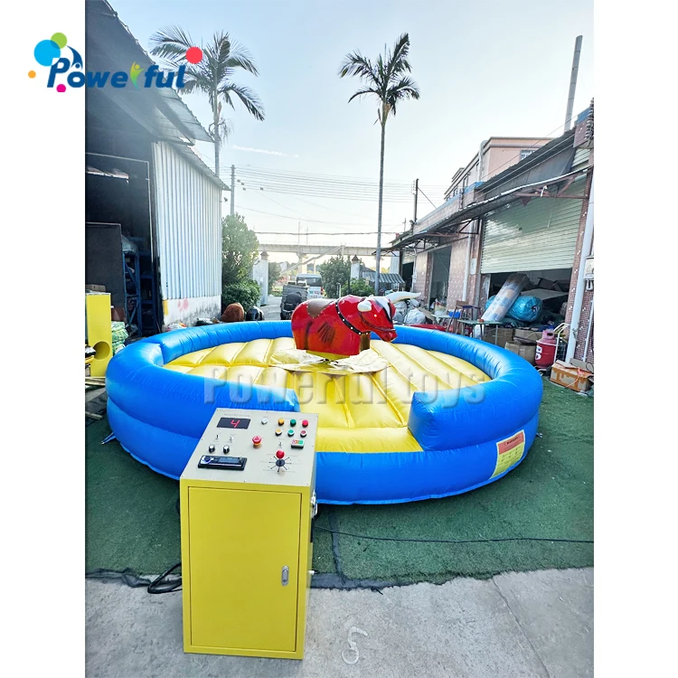 Commercial used adults rodeo bull inflatable/bull riding machine inflatable crazy rodeo bull/mechanical games rodeo bull riding