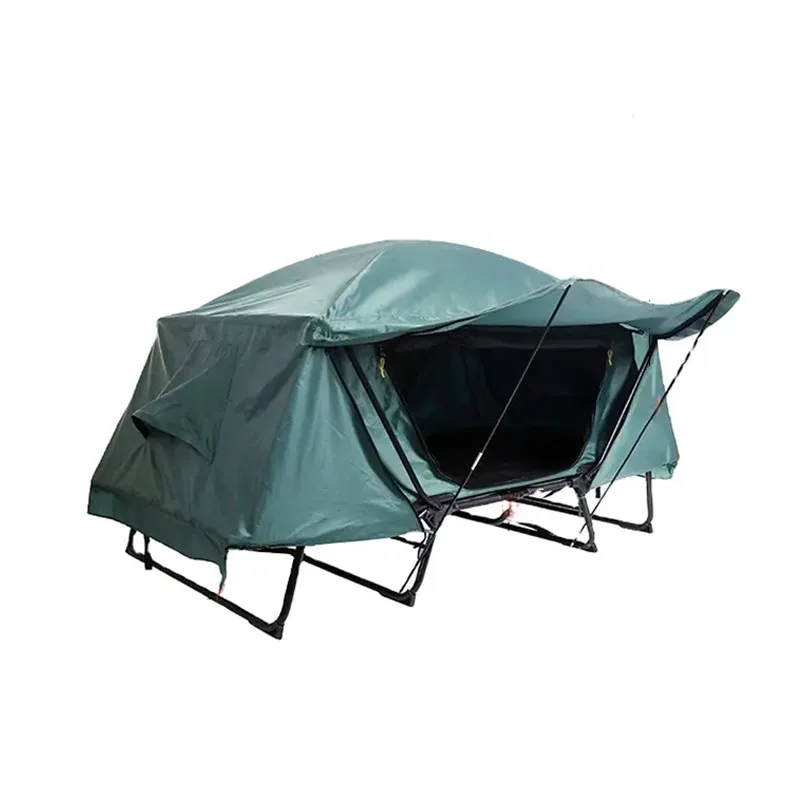 Large Warm Adjustable Folding One Persons Camping Bed Outdoor Tents Waterproof Hiking Above Off The Ground Cot Sleeping Bed Tent