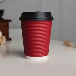 Wholesale corrugated coffee customized insulation paper cup