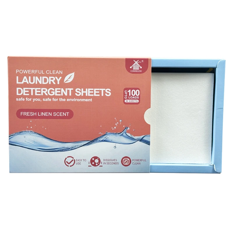 COMMIGLOW multifunctional clothes cleaning dissolve quickly paper stain remove sheet household hotel remover detergent sheet