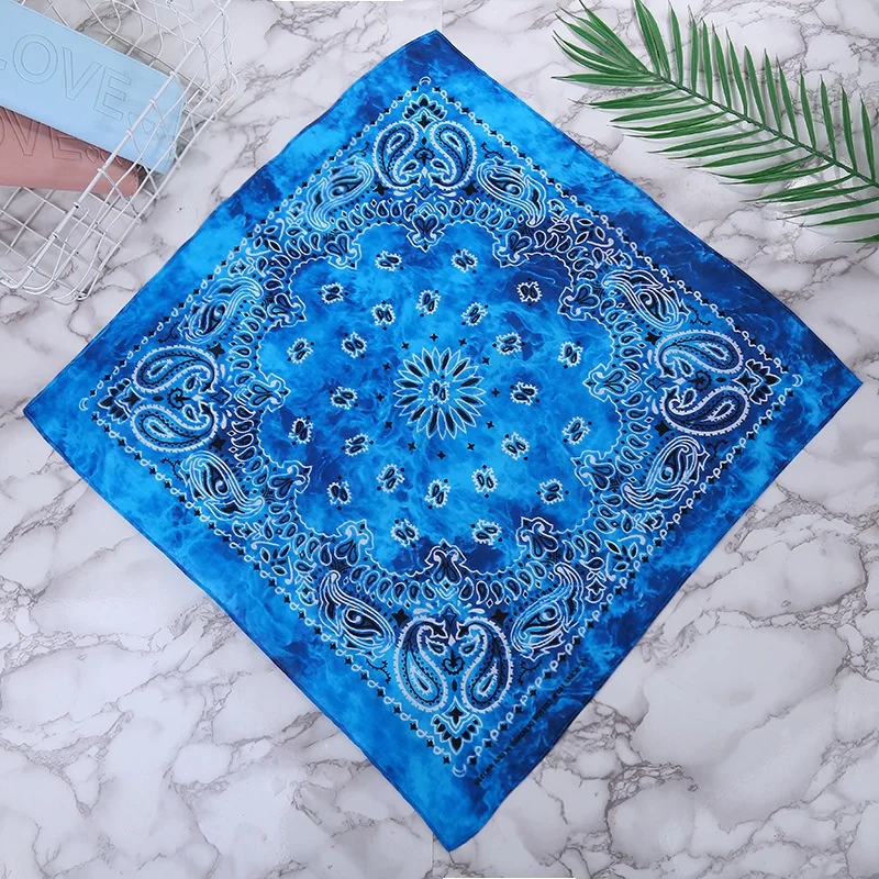 100% Cotton Tie Dye  Outdoor Multiple Headwear Paisley Square Bandana