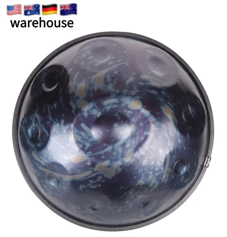 10 notes Blue Storm Unique Style Handpan 22inch Nitriding Treatment Hand pan Drum with Whole Sets Local Warehouse