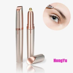 2022 HongYu Lady Beauty Personal Care Facial Hair Removing Electrical Painless Eyebrow Trimmer Shaver USB charging model