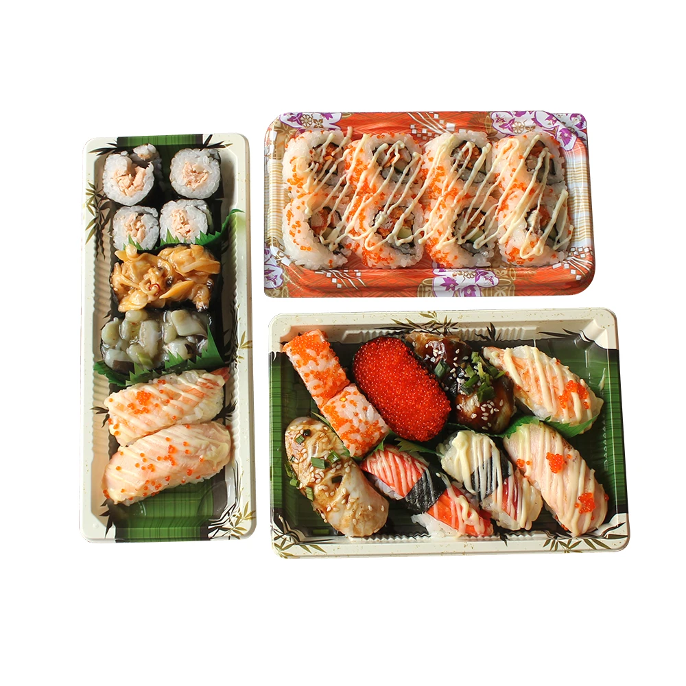 Лидер продаж 2021, одноразовая пластиковая коробка для суши с окошком