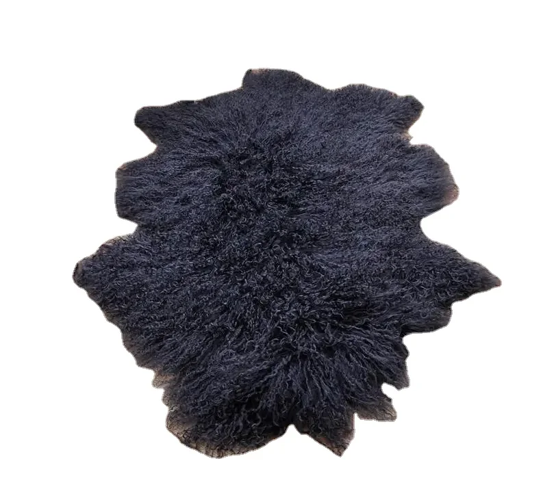 MWFur Lamb Fur Skin Wholesale Cheap Natural Tibet Lamb Skin Real Mongolian Lamb Fur Skin Rug for Seat cushion Fashion