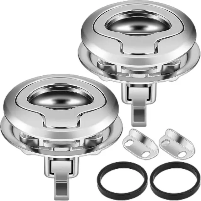 2 inch Black Latch for RV Boat Marine Deck Hatch 1/2  inch Flush Slam Latch