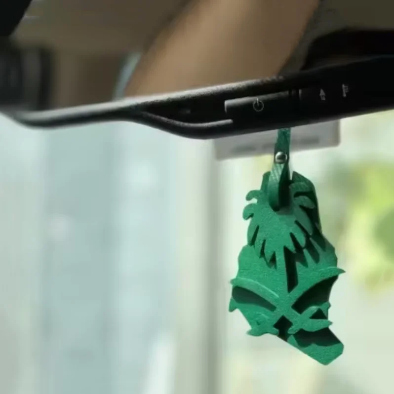 Wholesale PU Leather Saudi Map Palm Tree Bag Charms Keychain Backpack Pendant Women Bag charms Accessories