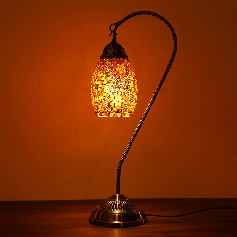 Evershining Турецкая мозаичная настольная лампа ручной работы с лебедем, марокканский стиль, светильник для украшения дома YMA405F