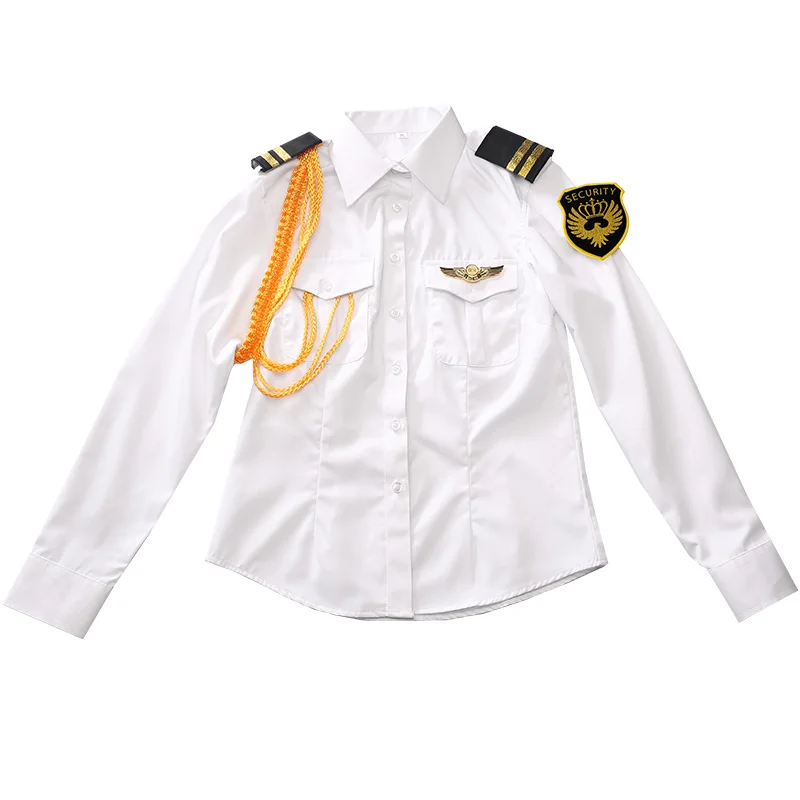Рубашка безопасности с длинным рукавом для женщин, униформа охранника