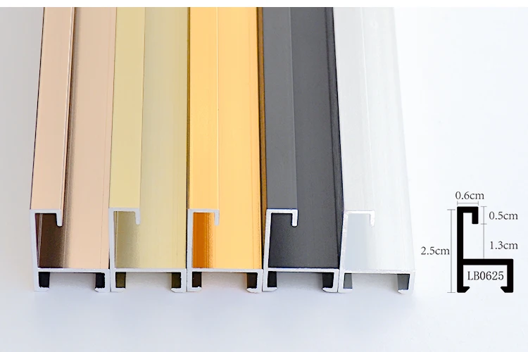 Fashionable Silver Gold Black Photo Frame Custom Size A0 A1 A2 A3 A4 A5 A6 Aluminum Picture Frames for Canvas