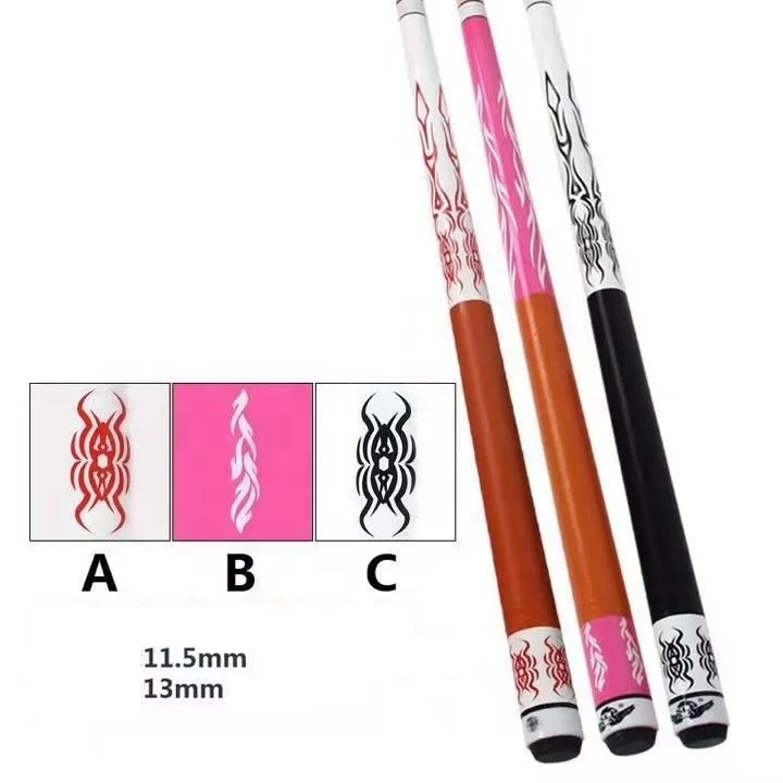 Economic 1/2 jointed maple shaft billiard cue pool cue stick with 13mm tip