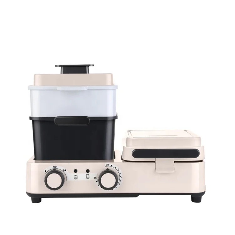 12 mins timer settling 5 in 1 digital multi-functional breakfast maker machine removable and replaceable sandwich machine