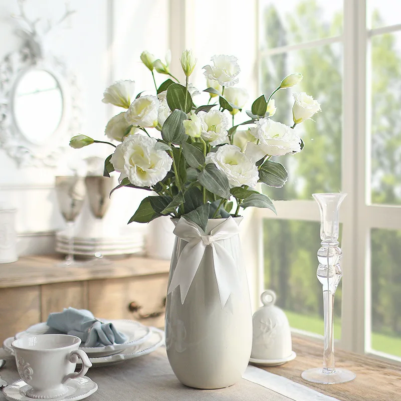 Бестселлер 4 головки искусственные семена lisianthus для свадебного потолка