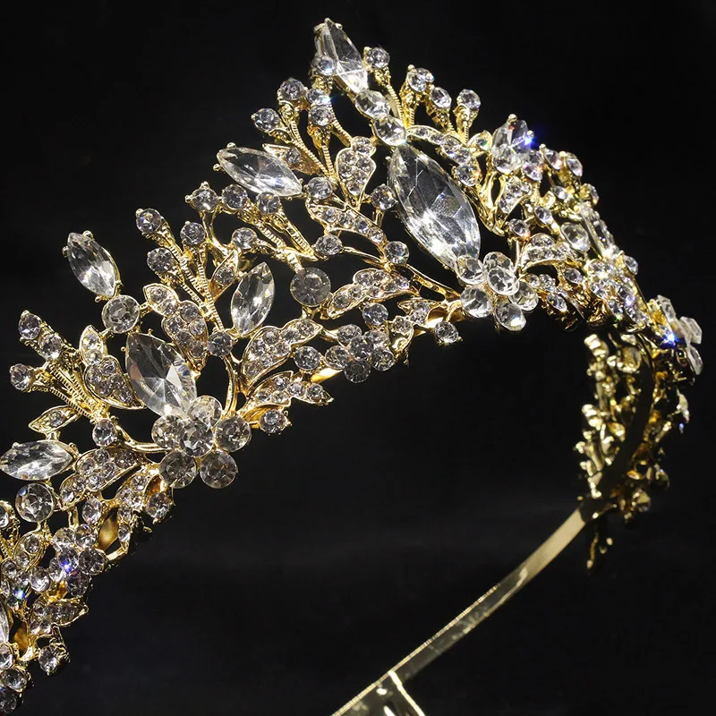 Exquisite Baroque crown hair ornament bridal crown headdress hair band wedding ornament birthday headdress decoration