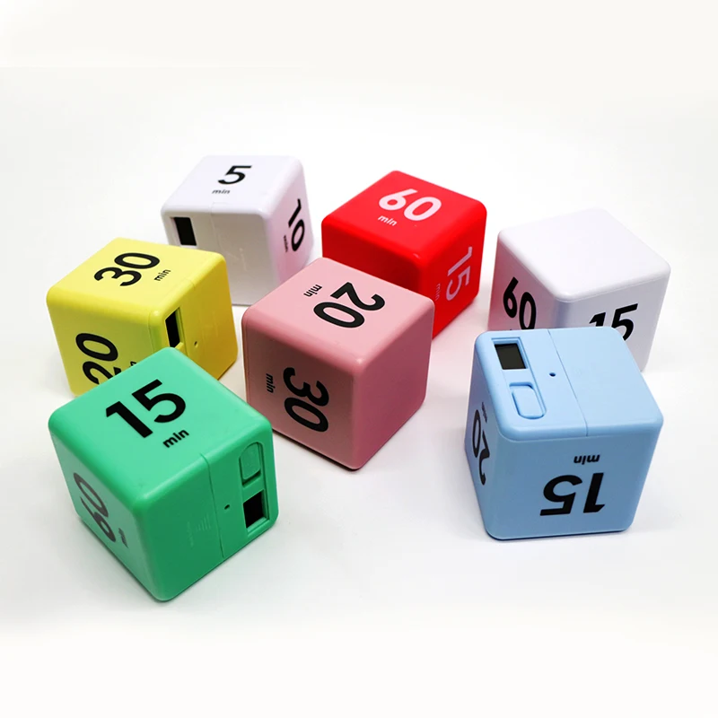 2021 Popular Candy Color Cube Kitchen Timer The Miracle Cube Timer