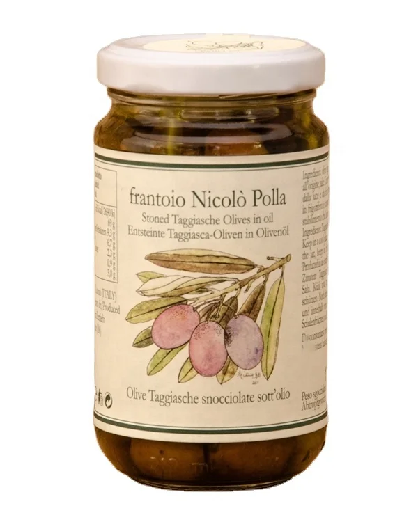 Italian Top quality Stoned Taggiasca olives in extra virgin olive oil 170g by Nicolo  Polla since 1875 ideal snack and appetiser