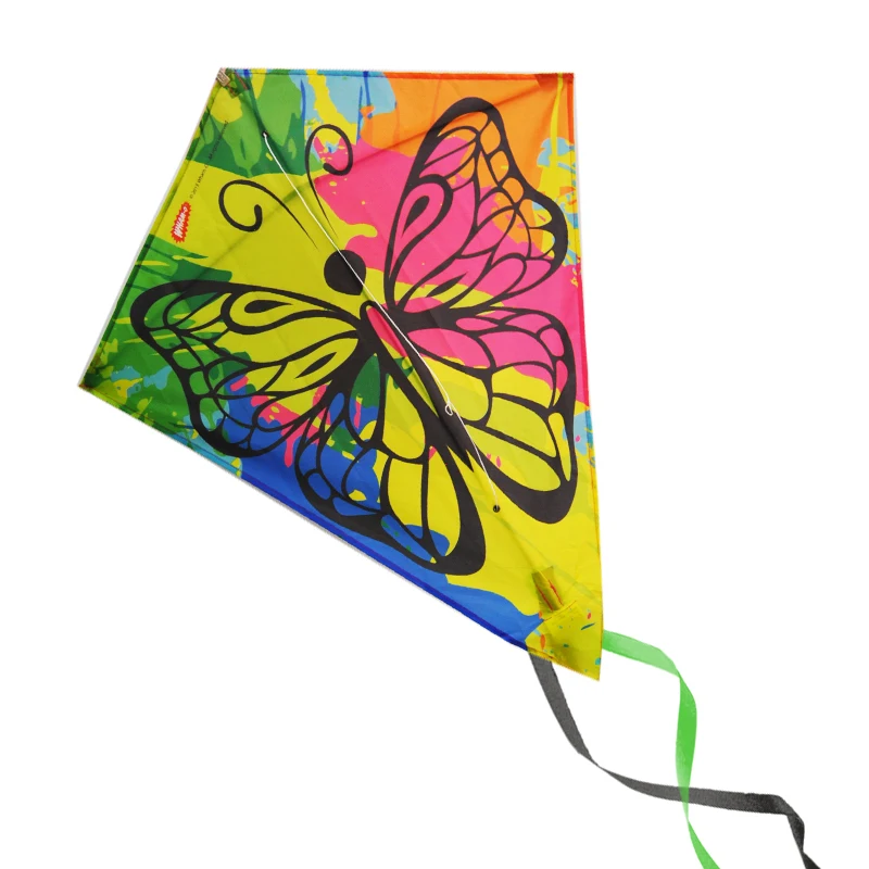 Amazon Custom made  advertising full color printed butterfly  Diamond Kite for promotional