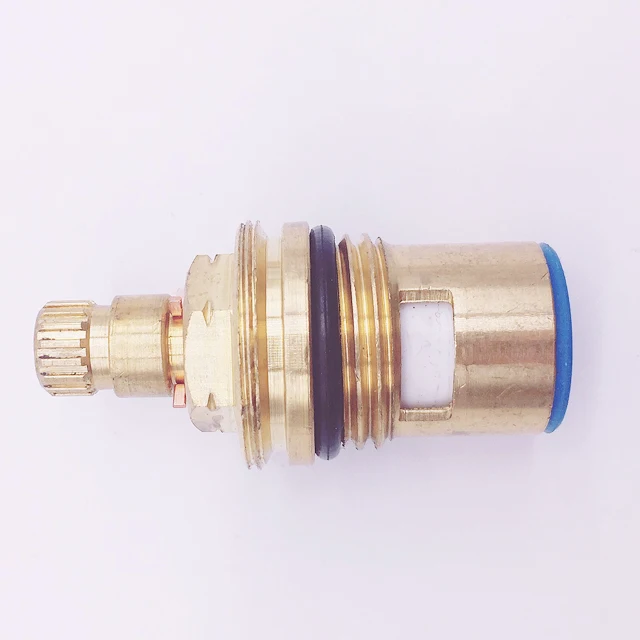 Керамический диск с резьбой G1/2, красная и синяя уплотнительная прокладка, латунный наконечник, латунный наконечник, Латунный картридж для смесителя