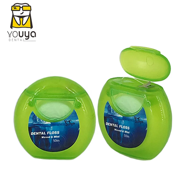 Round Shape Oral Hygiene 50 Meters Mint Flavor Tooth Floss Dental Floss