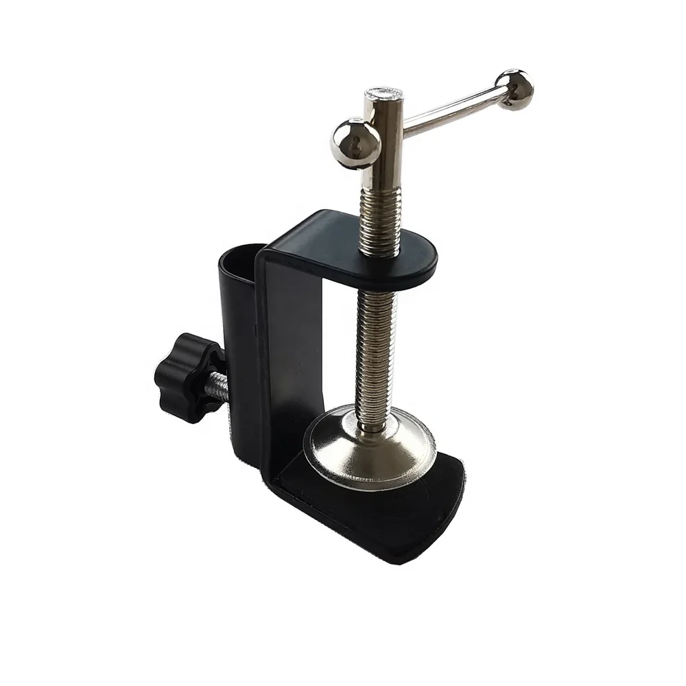 Custom Black Metal Phone Holder Camera Clamp Mounted Adjustable Desktop