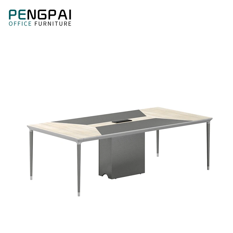 PENGPAI New design hardware frame modern office furniture 8 person conference table specifications