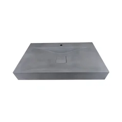 DASEN Wholesale hotel modern blue gray concrete bathroom wash basin balcony countertop concrete wash basin