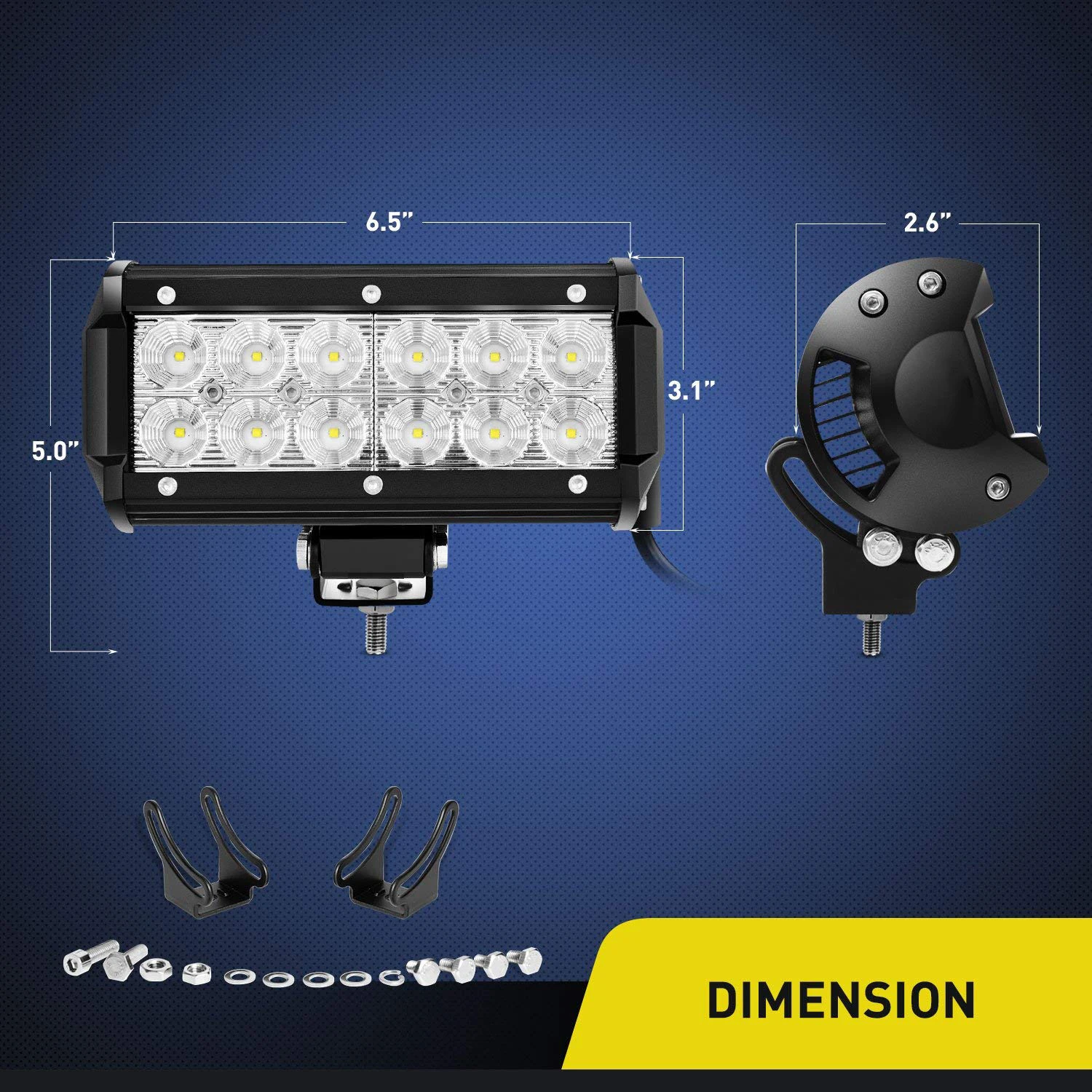 
2021 Hot Sell High Quality 7 inch Double Row 36W LED Light Bar for Truck Car Driving LED Bar With 2 Years Warran 