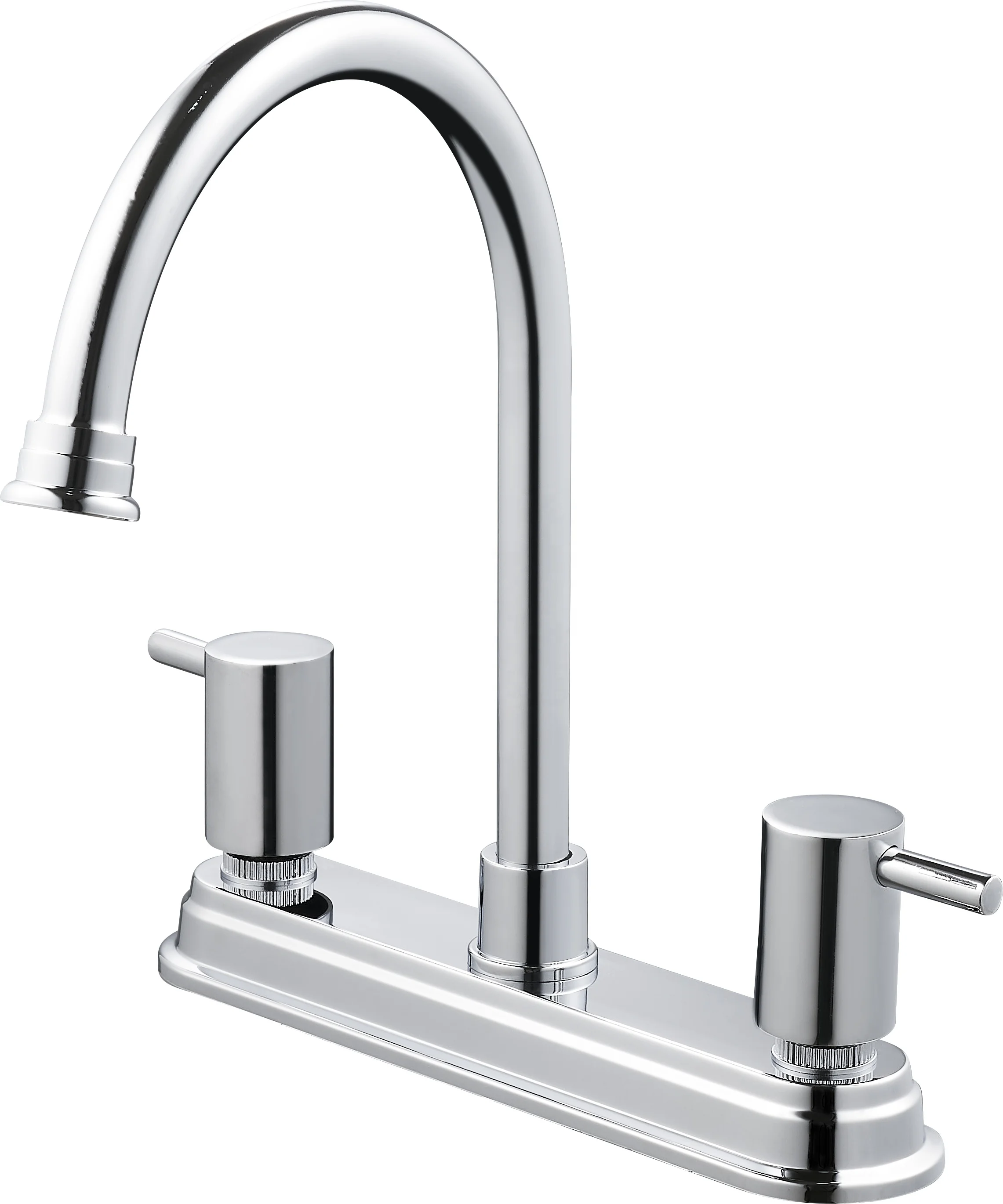 South American Style Faucet Chrome Double Handle Sink Mixer Cold And Hot Water Kitchen Faucet