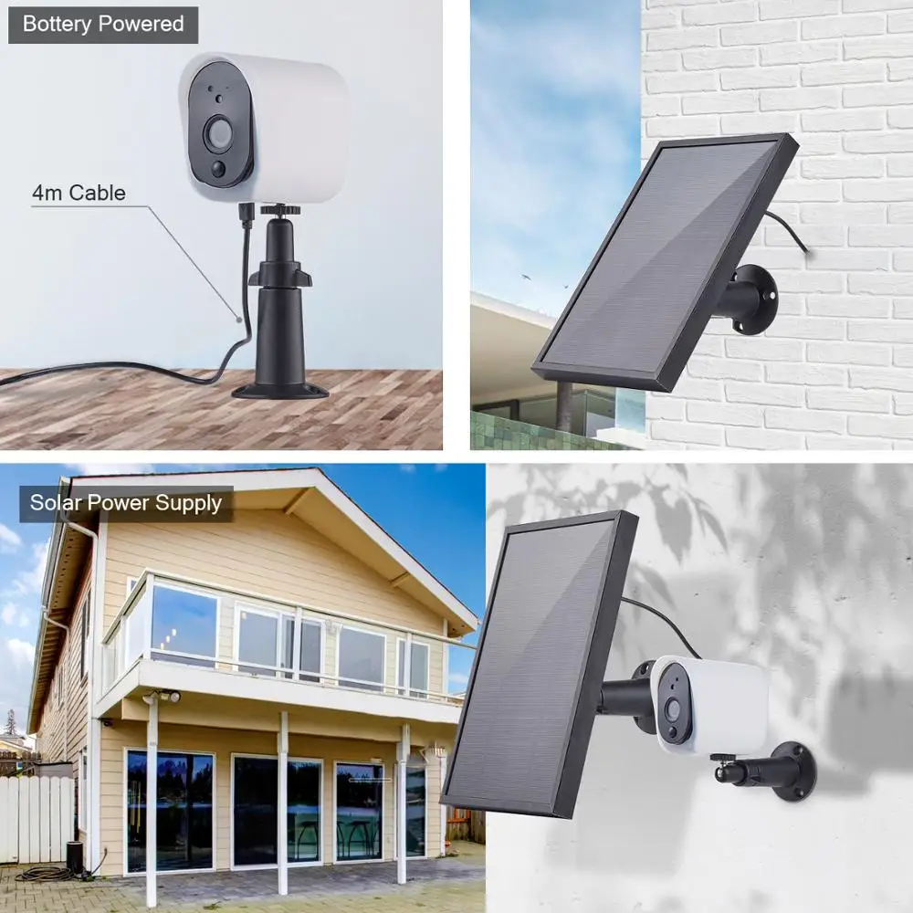 CTVISON 1080P Solar powered wireless ip security camera Outdoor 2Way Audio Wifi Solar Panel Battery Power CCTV Camera