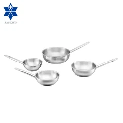 Full Induction Frying Pan 304 Stainless Steel Kitchenware Cooking Conical Frying Pan
