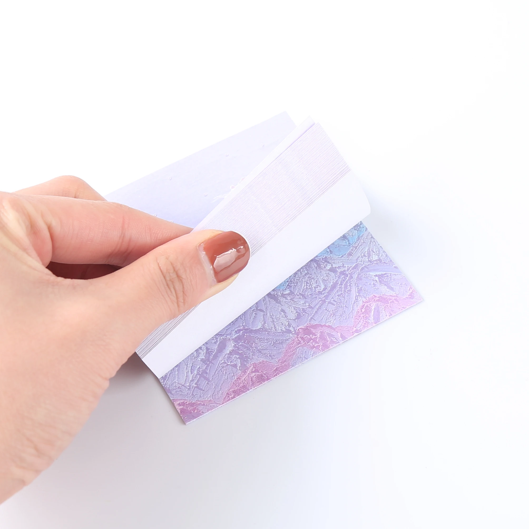 TTX New arrived lovely oil painting custom logo SquareShaped Neon Pink Memo Sticky Note custom memo pad sticky notes