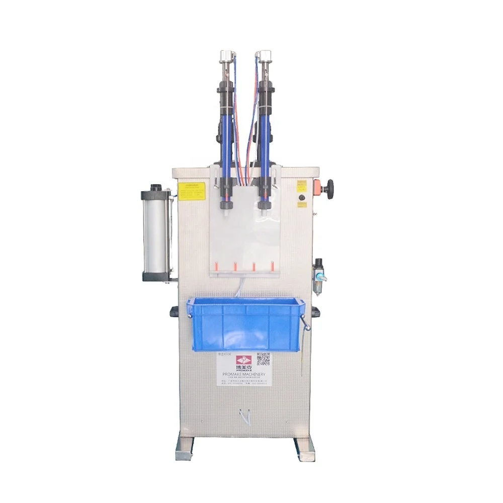 Promake Semi Automatic Pneumatic Double Heads Anticorrosion Liquid Filling Machine