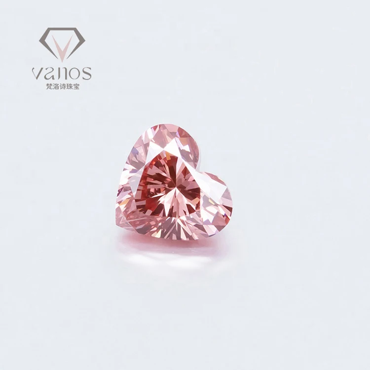 Real IGI Certified HPHT CVD Fancy Pink Color Heart Shape Loose Lab Grown Diamond Manufacturer In China