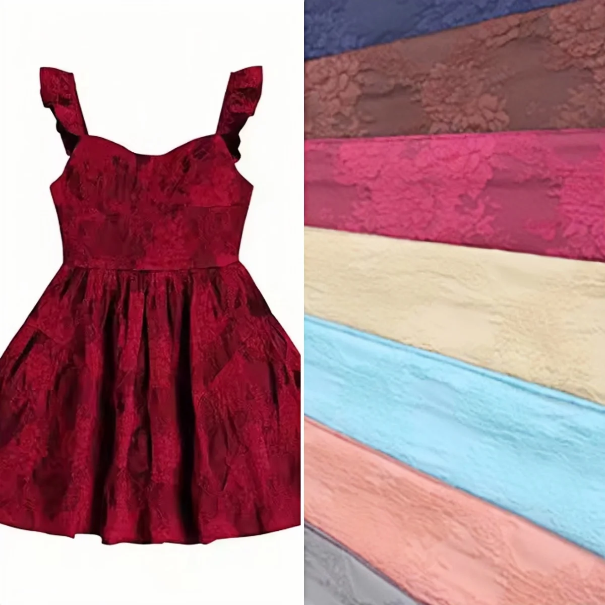 159gsm Custom color jacquard Brocade Office Lady Dress Fabric