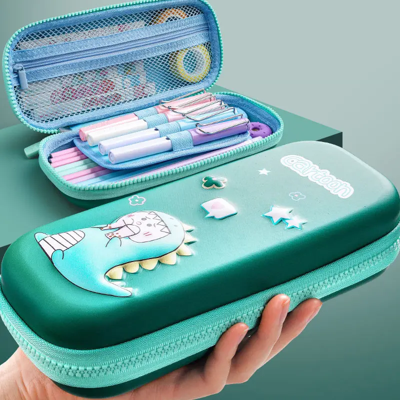 Wholesale new fashion PVC multi-functional cute large capacity 3d pencil case for children