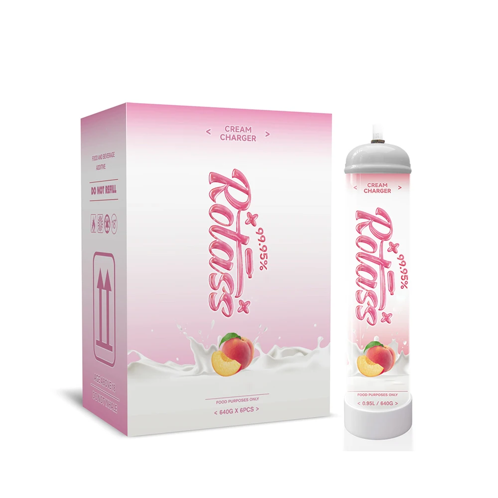 Rotass Flavored 640g whip cream bottle 0.95L wholesale cream chargers with OEM service