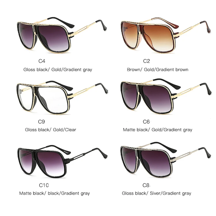 MS 23072 Oversized New Famous Brand Designer Women Men Pilot Sunglasses Driving Sun Glasses Male Female Wholesale