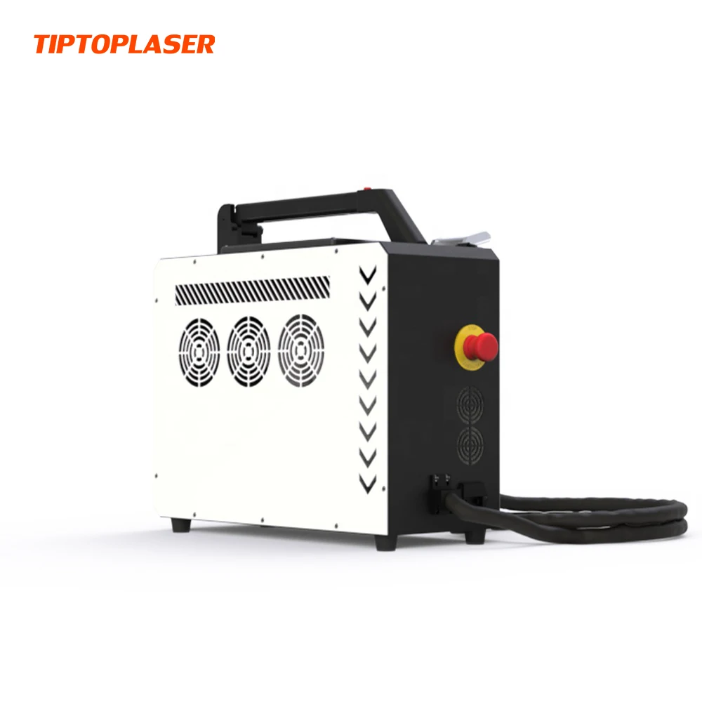 TPC-100W portable laser clean fiber laser cleaning machine mobile pulsed laser cleaning machine for metal parts rust removal
