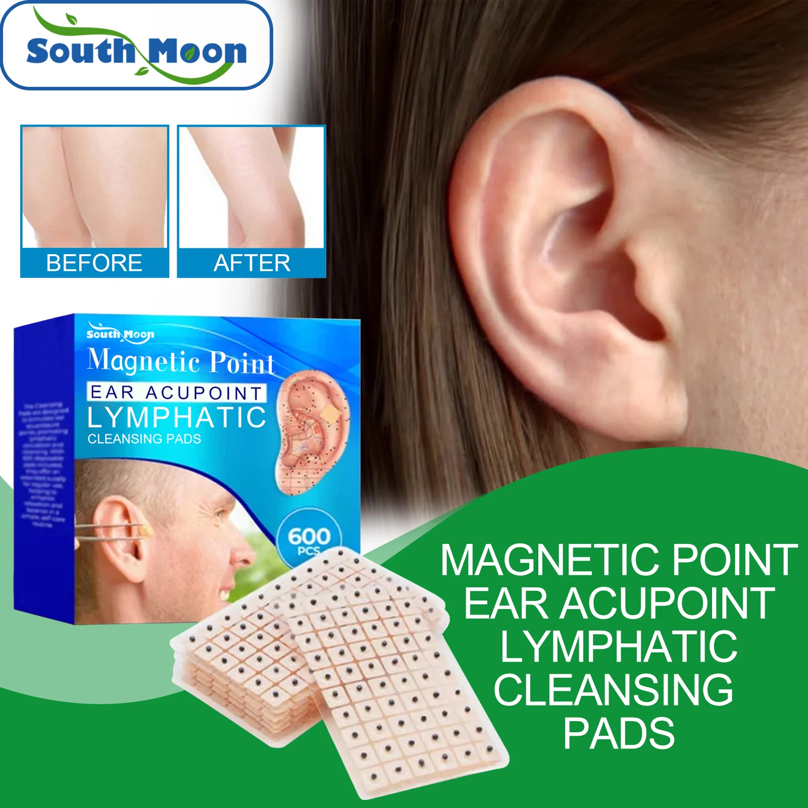 Hot trending products 2024 health care patch magnetic point ear acupoint lymphatic cleansing pads for reduce lymphadenectasis