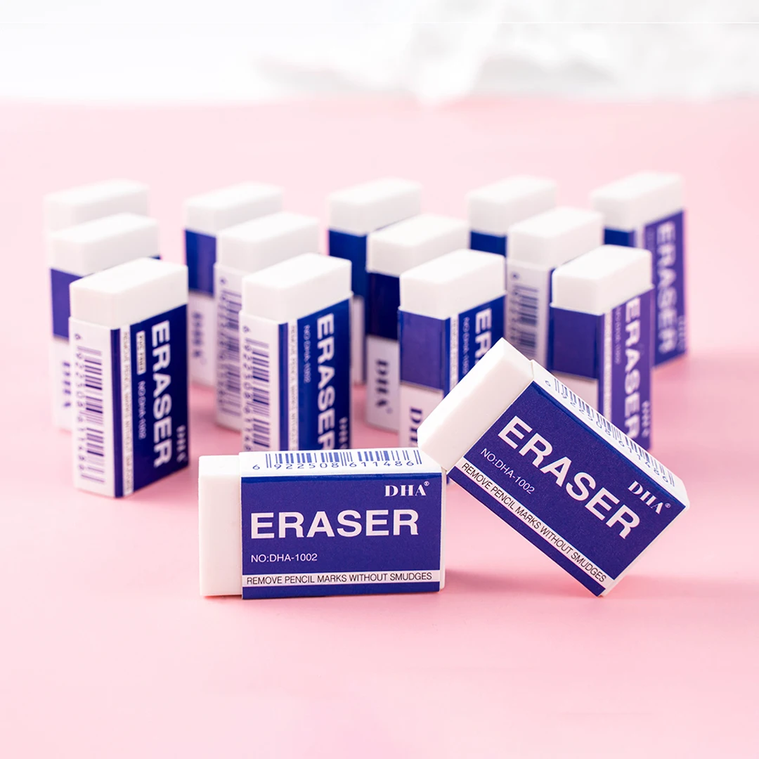 Wholesale Price Cute Rubber Eraser 2B School Students white promotion eraser for exam stationery