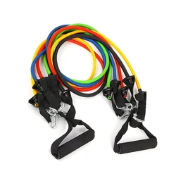 11pcs/set Fitness Equipment Pilates Tubes,Elastic Bands Gym Workout Resistance Bands