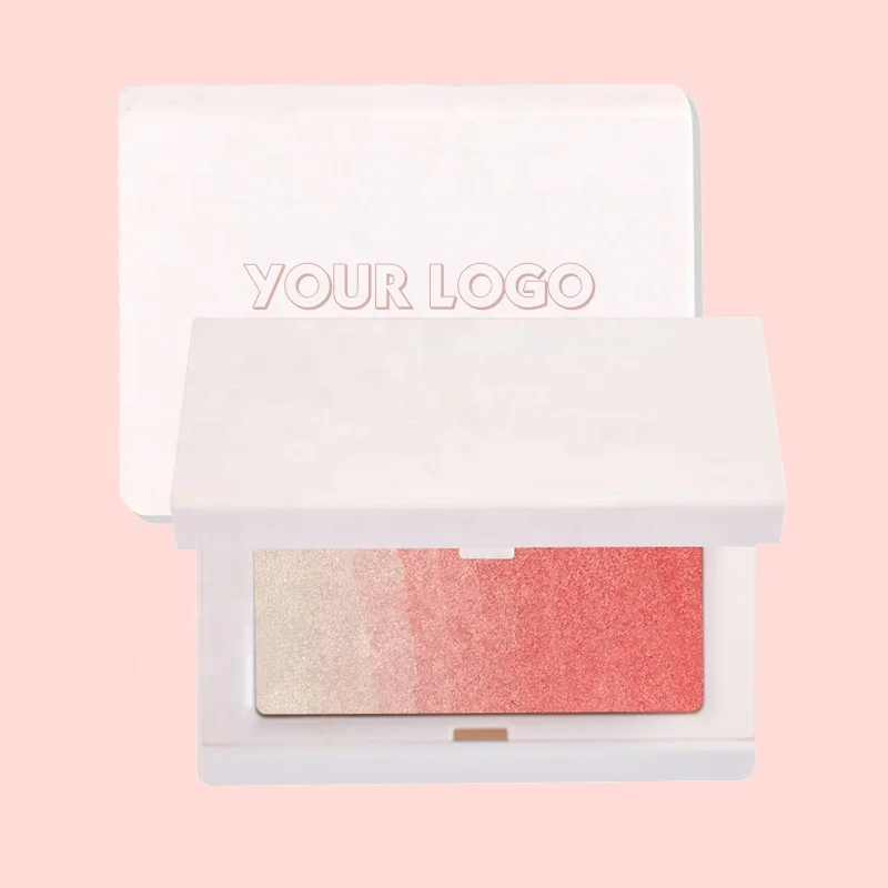Бесплатная доставка с фабрики, на заказ, без логотипа, градиентные румяна, блестящая Водонепроницаемая румяна, палитра для небольшого заказа
