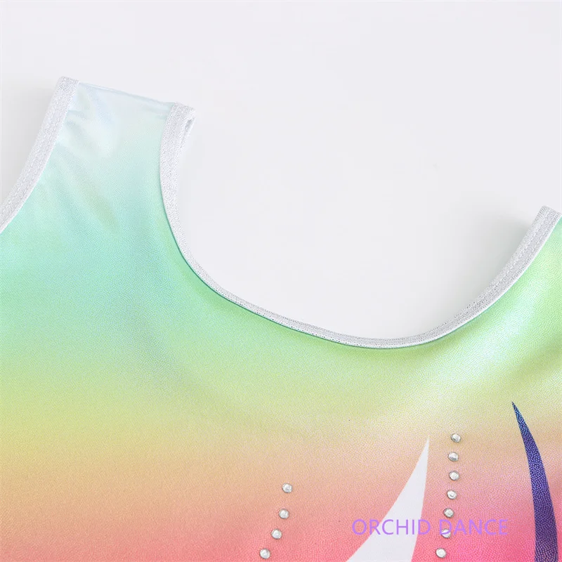 Fashion Unique Design High Quality Cheap Kids Girls Children Tank Training Rhythmic Gymnastics Leotards for sale