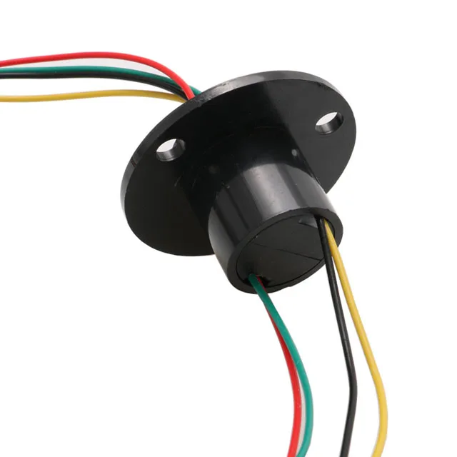 360 Degree Unlimited Rotation Conductive Slipring OD 22mm 4 Wire 5A High Current Electric Slip Ring Rotary Joint Connector