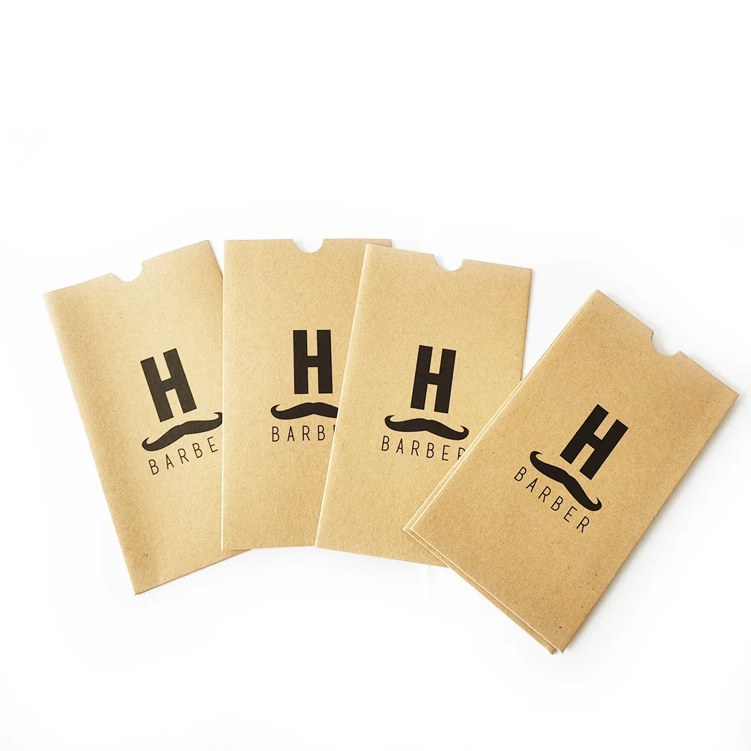 Gloss black paper custom size with logo packaging envelope for thank you