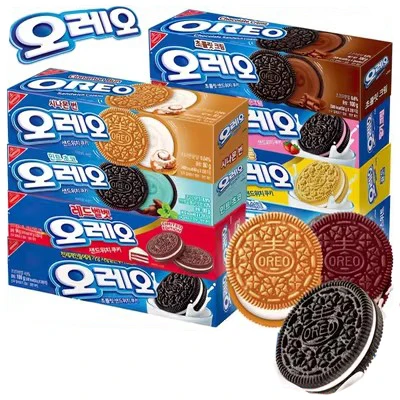 Exotic snacks korean cookies Pear Cookies 97g sandwich biscuits for oreo