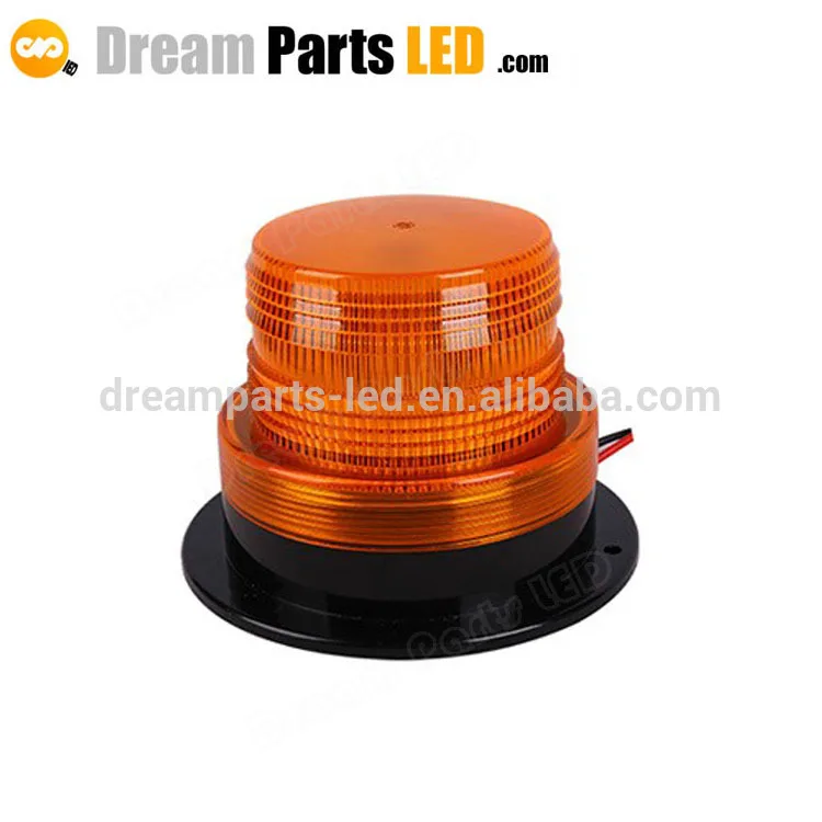 10-110V DC Forklift Warning Light 5W Amber Flashing Plastic LED Beacon Flasher Waterproof Rotating LED Beacon Light for Cars