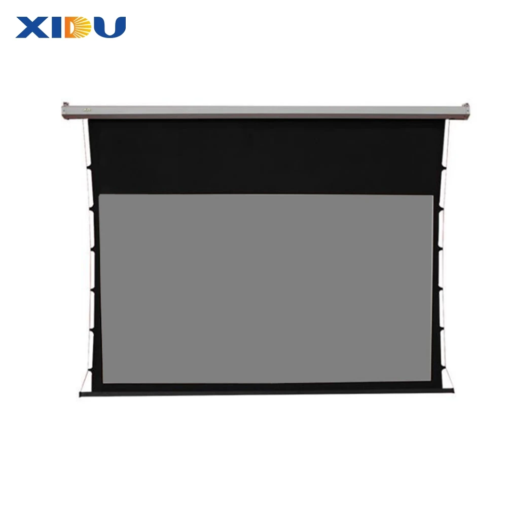 XIDU 200 inch Motorized Tab-tension Projector Projection Screen Super Smooth HD ALR Black 200 inch projector screen