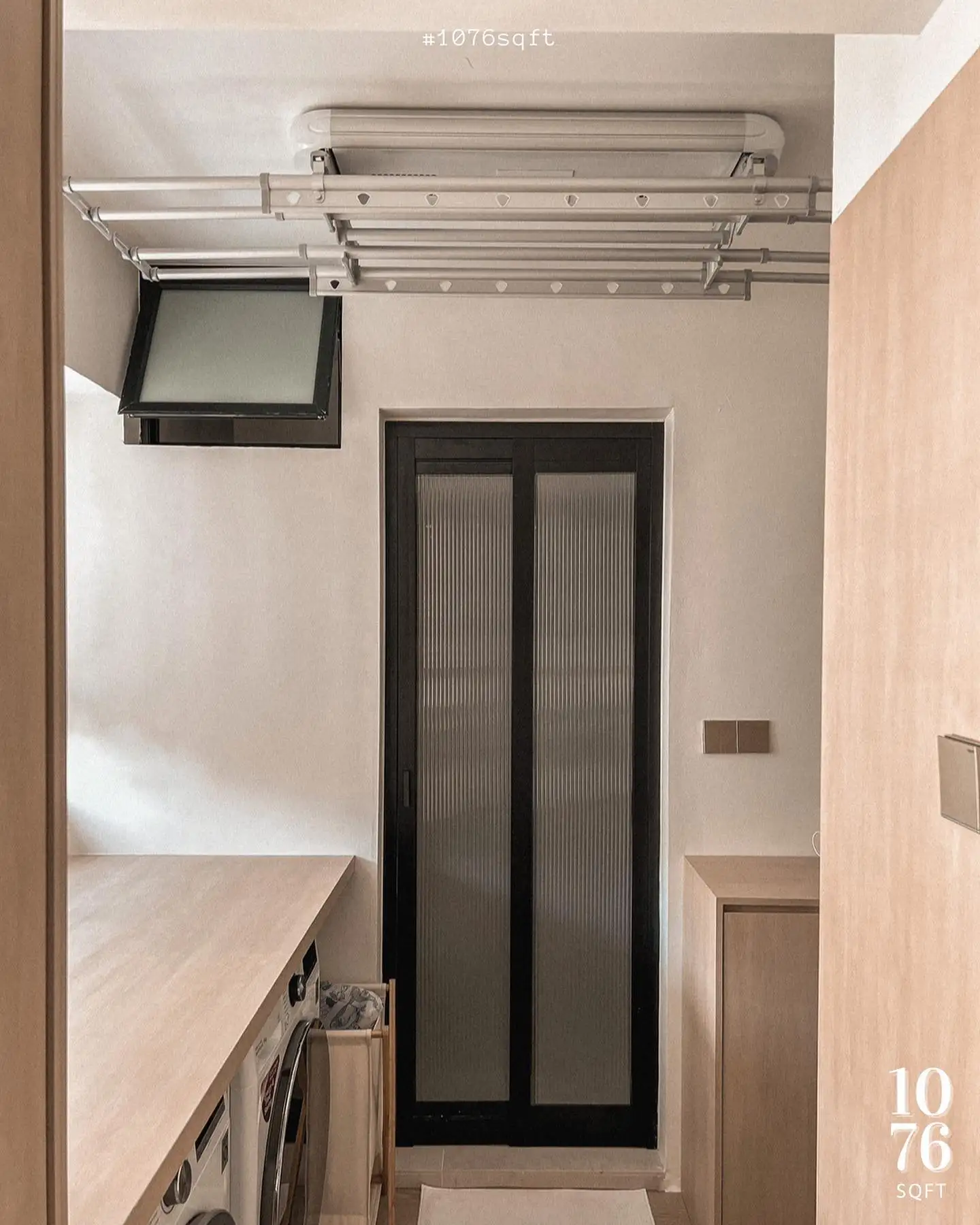 Smart home custom automatic hot air ceiling wall mounted laundry dryer rack smart clothes drying rack with Tuya Smart