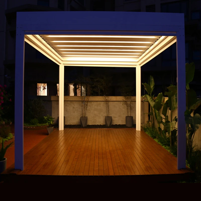 Weatherproof Manual Outdoor Courtyard  Louver Product Buy Aluminum Louver Roof Pergola